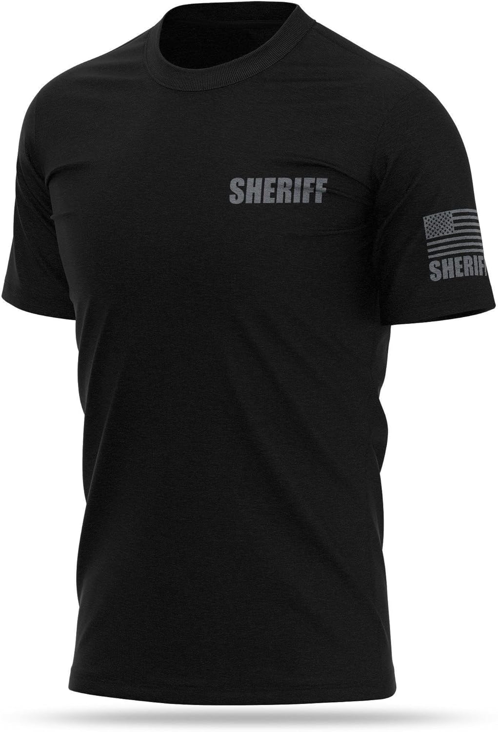 Sheriff Cotton Blend Shirt - USA Patriotic Durable Tee - Soft Comfort. Perfect for on Duty - Image 4