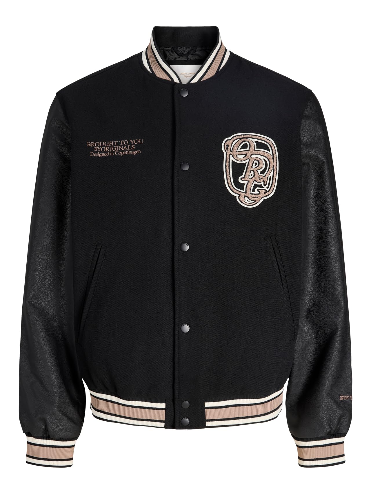 JACK & JONES Men's Jormeadows College Bomber Jacket Sn, black, M