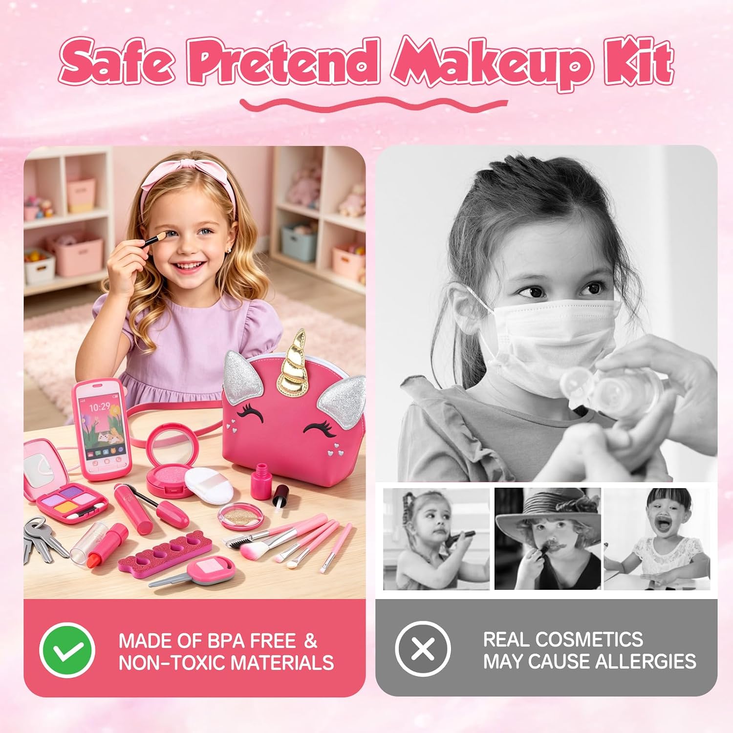 Toddler Girl Toys Unicorn Pretend Makeup