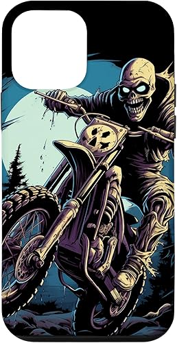 Miniatura 1 de Carcasa para iPhone 12 mini esqueleto motero motocross bicicleta motocross Halloween