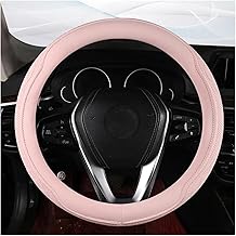 FÜR 14,5–15 Zoll Durchmesser, Perforierter PU-Leder-Lenkradbezug, Robuster Lederbezug Mit Rutschfestem Futter Lenkrad Bezug(Pink)