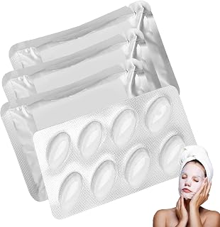 Face Mask Mask Machine, 32 Pcs Collagen Tablets Effervescent Mask for Face Machine, DIY Friendly White Cotton Tablets for Skin Car, Spa and More, Perfect for Machine
