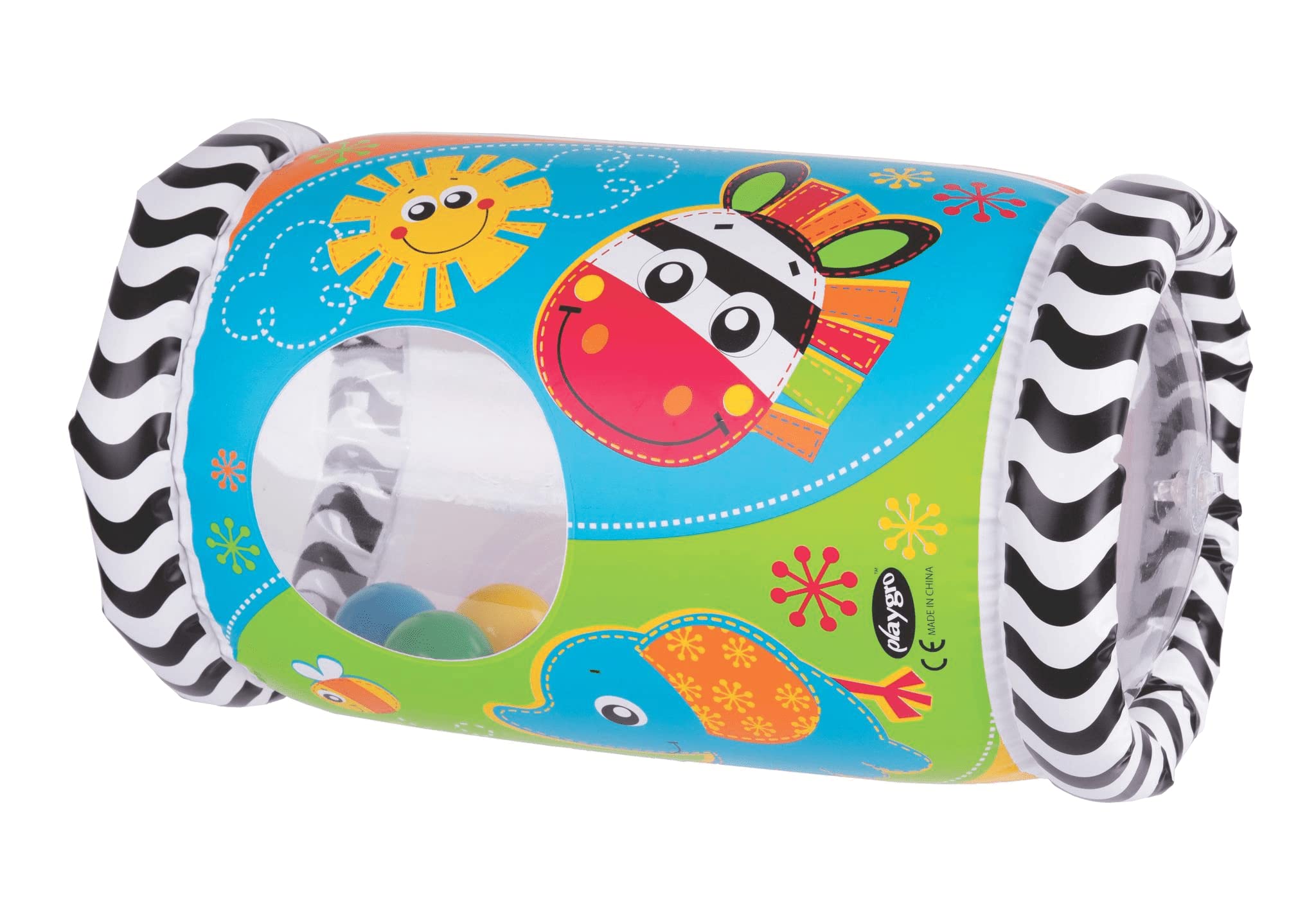 Playgro Rulo de Actividades Musical, Desde los 6 Meses, Tumble Jungle Peek in Roller, Multicolor, 40154