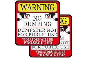 2-Pack No Dumping Video Surveillance Sign