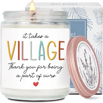 It Takes A Village - Thank You Candle Gift for Women Teacher