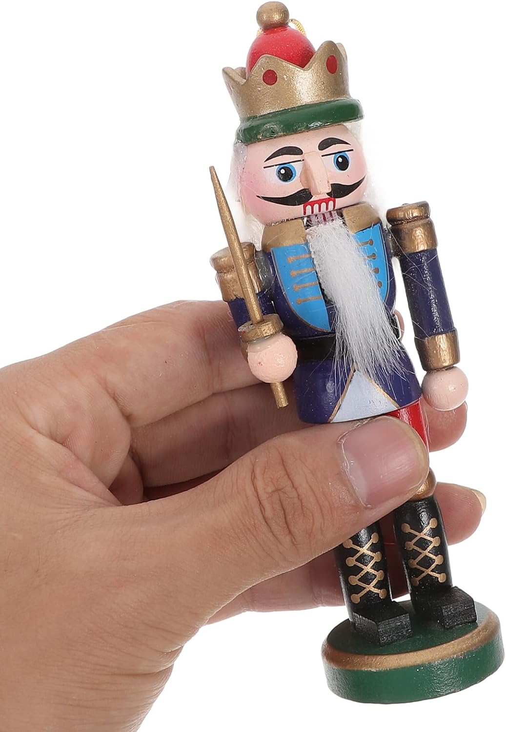 VOSAREA 6PCS Christmas Nutcracker Ornament Hanging Soldier Nutcracker Christmas Tree Wooden Nutcracker Pendant Ornament Party Favor (12CM)