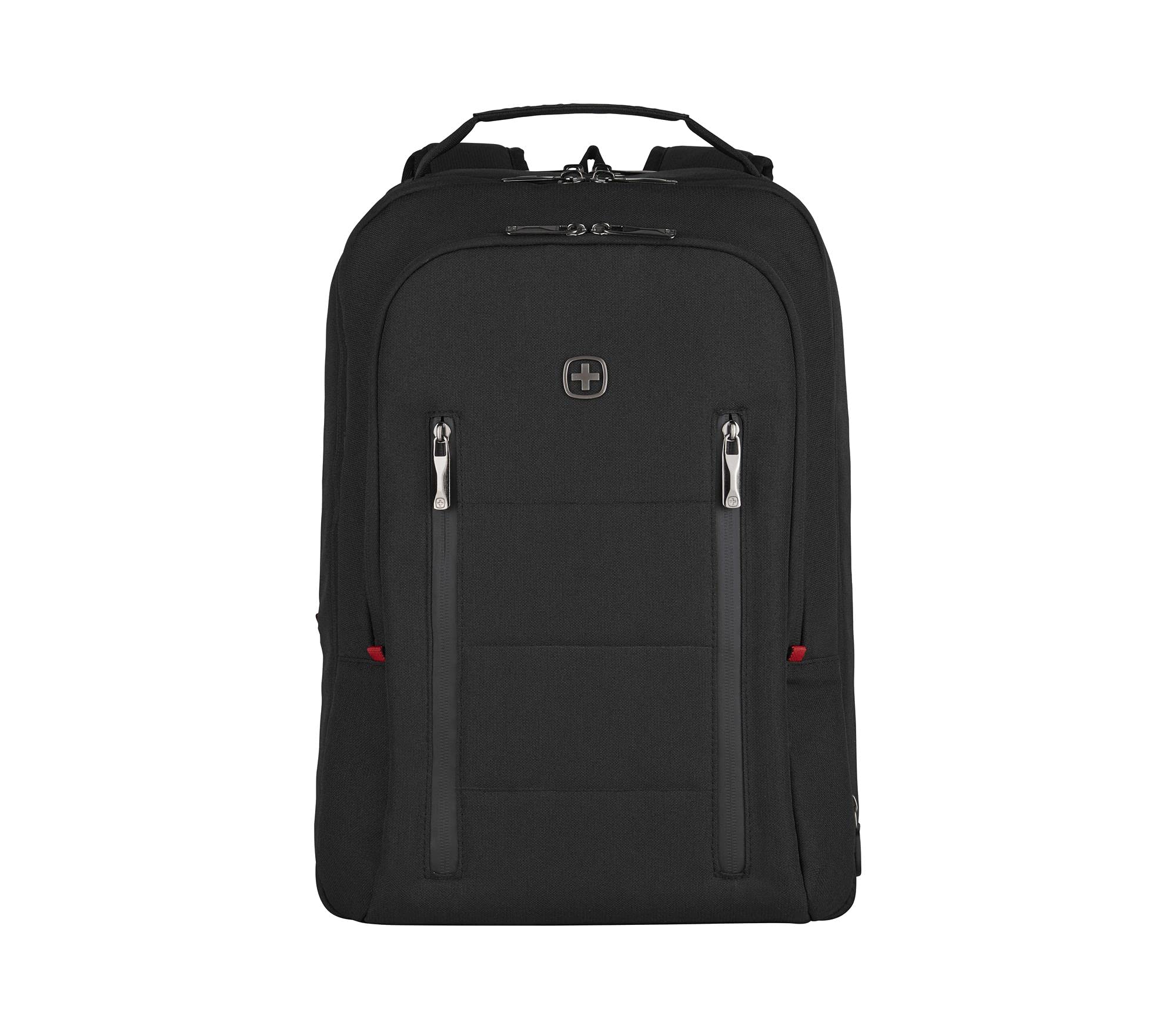 Wenger CityTraveler Laptop Backpack, Expandable, Fits up to 16″ Laptop, up to 12″ Tablet, 16 l, Unisex, Ideal for Business Uni School Travel, Black