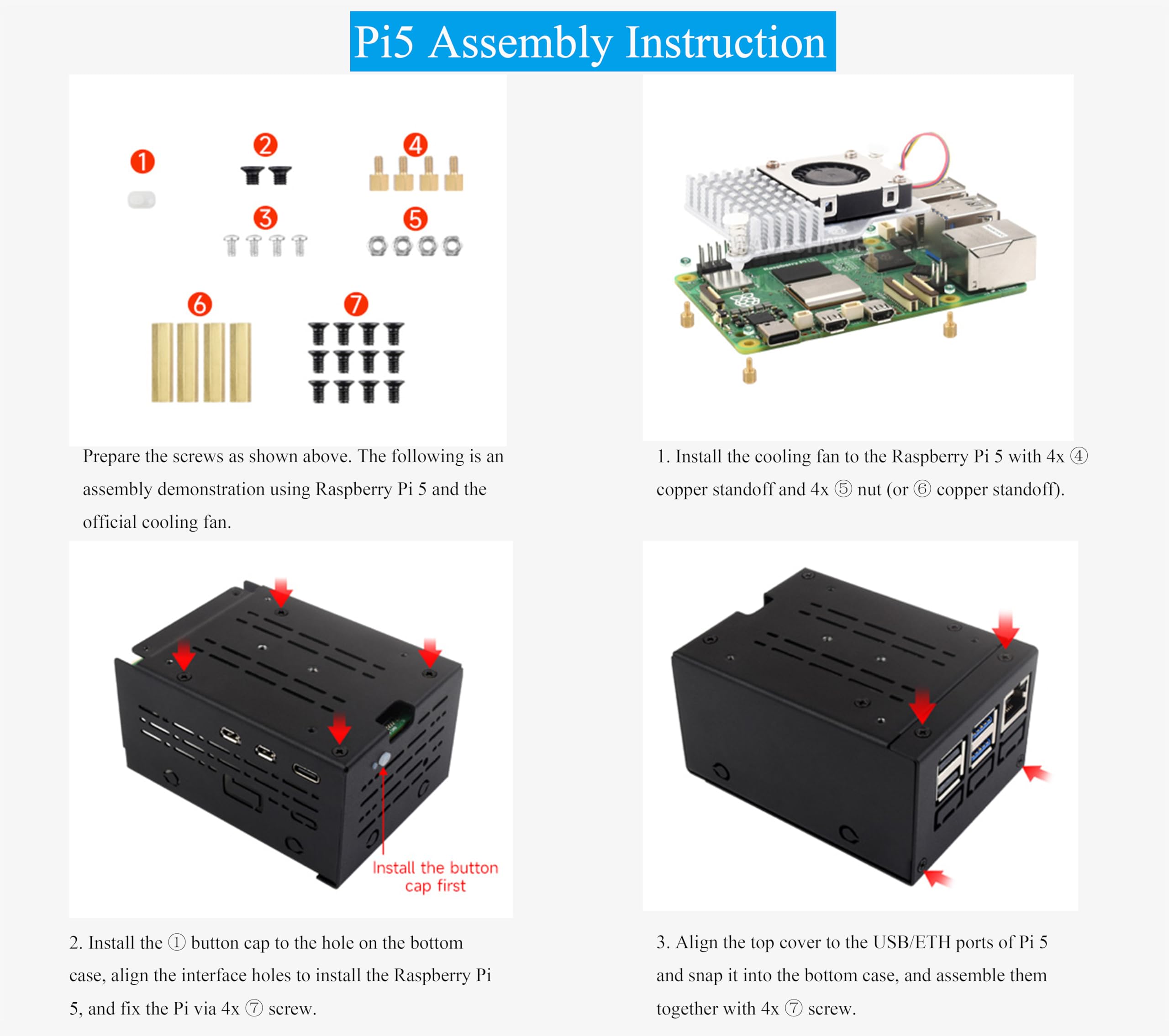 Amazon.co.jp: Raspberry Pi 5用メタルケース、Pi 5アクティブクーラー 