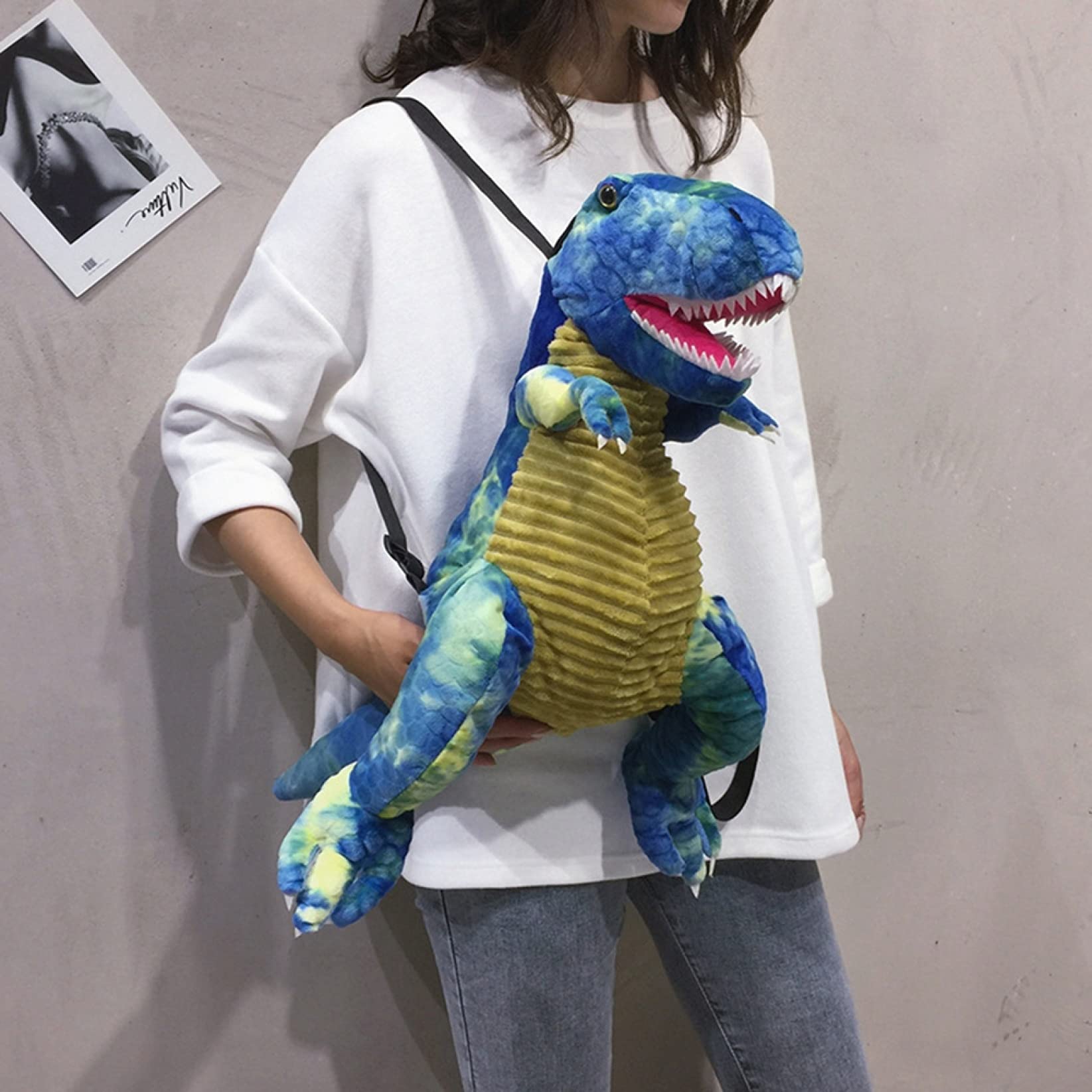 Amazon.co.jp: 恐竜ぬいぐるみバック リュック ザウルス ティラノ 