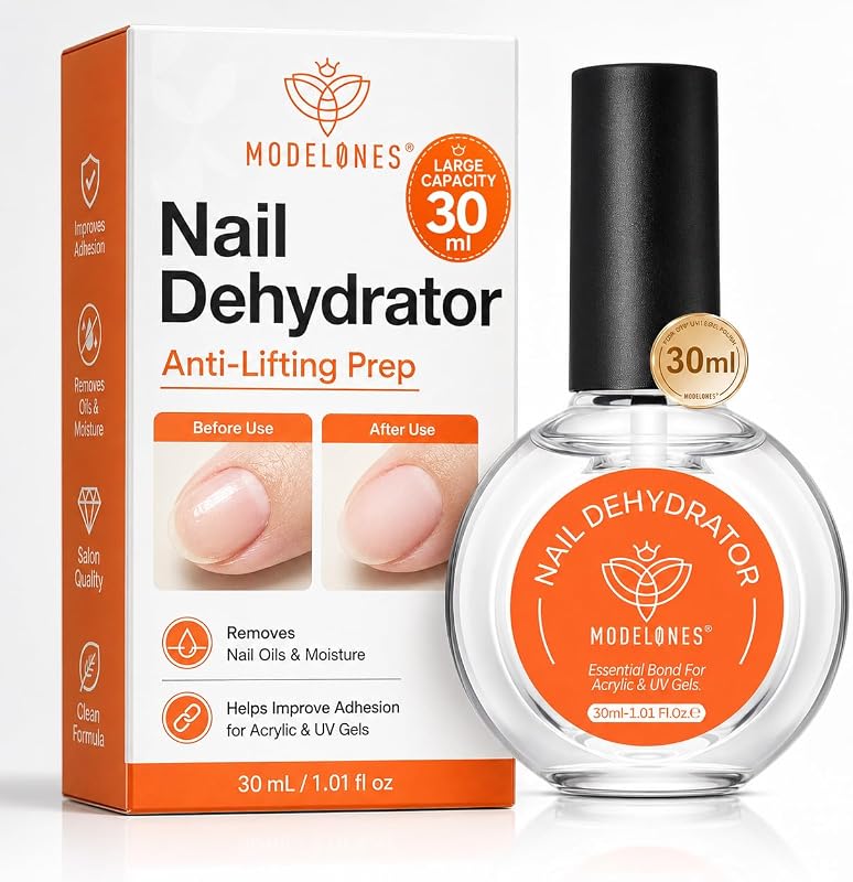 Deshidratador de uñas, Deshidratador de preparación de uñas de 30 ml para prensas | /Uñas acrílicas/Esmalte en gel, suministros acrílicos deshidratados de preparación natural sin ácido