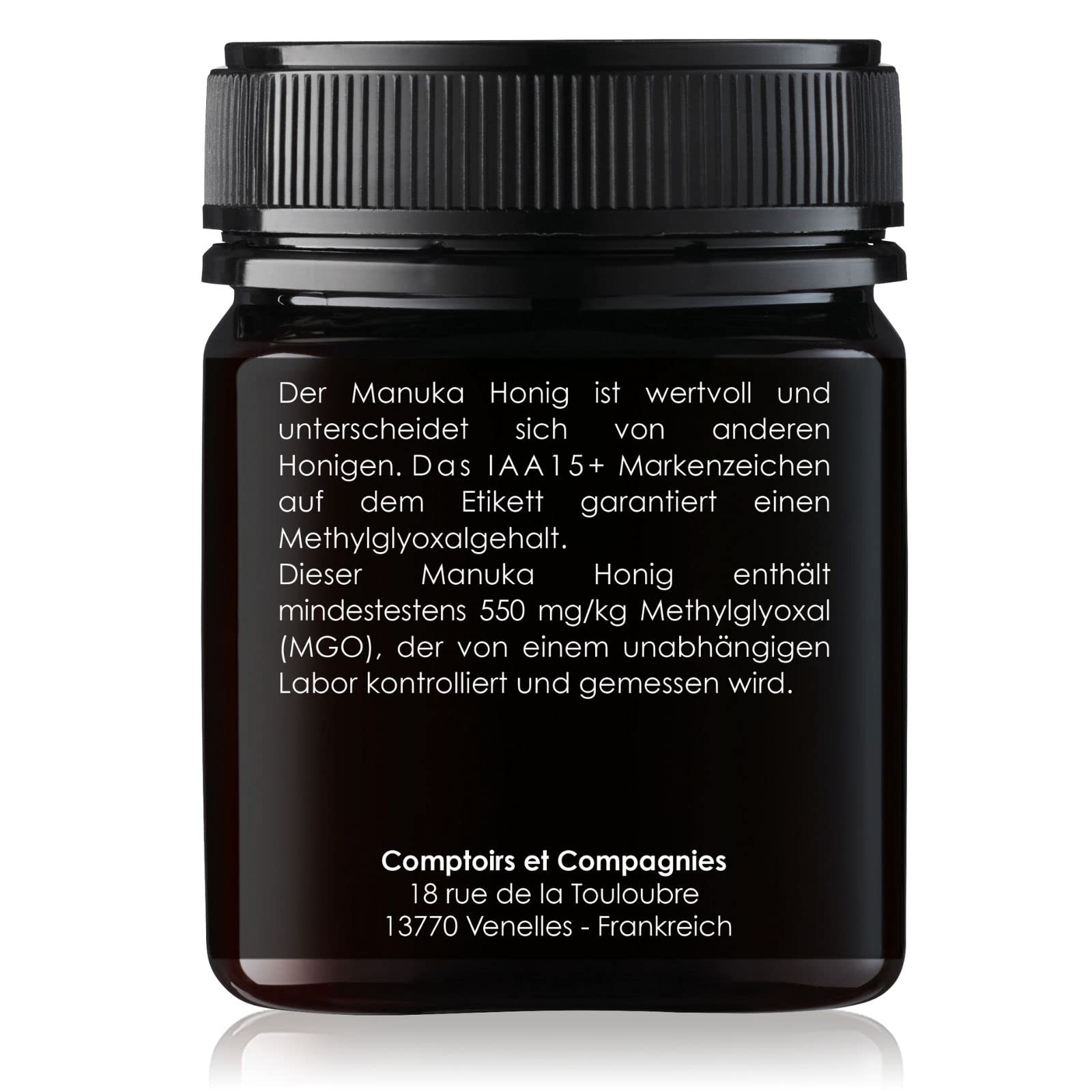 Comptoirs et Compagnies - Manuka Honig - MGO 550 - IAA15+ - Aus Neuseeland - 250g
