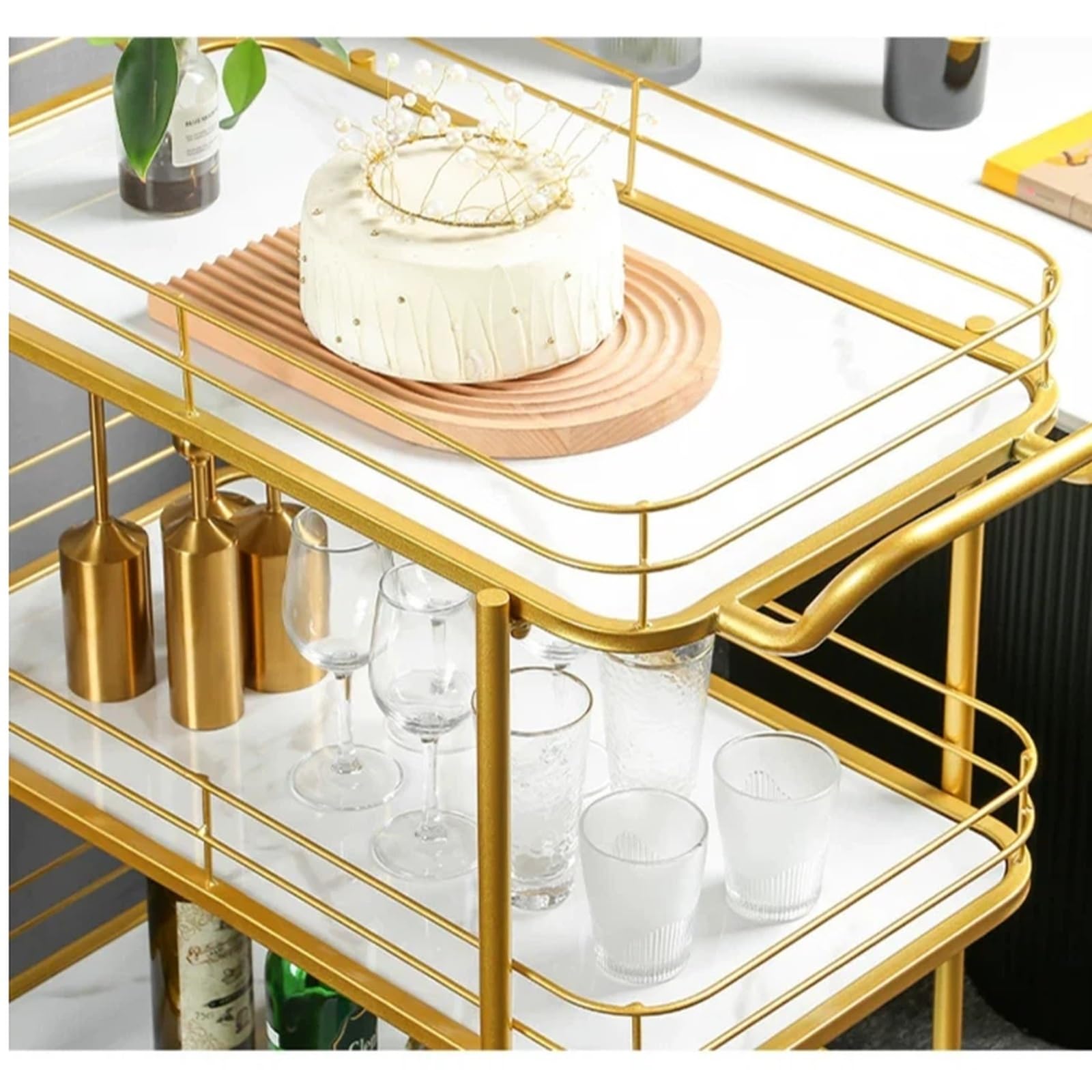 Magazzinaggio Carrello di servizio mobile a 3 livelli for alimenti e bevande for hotel ristoranti