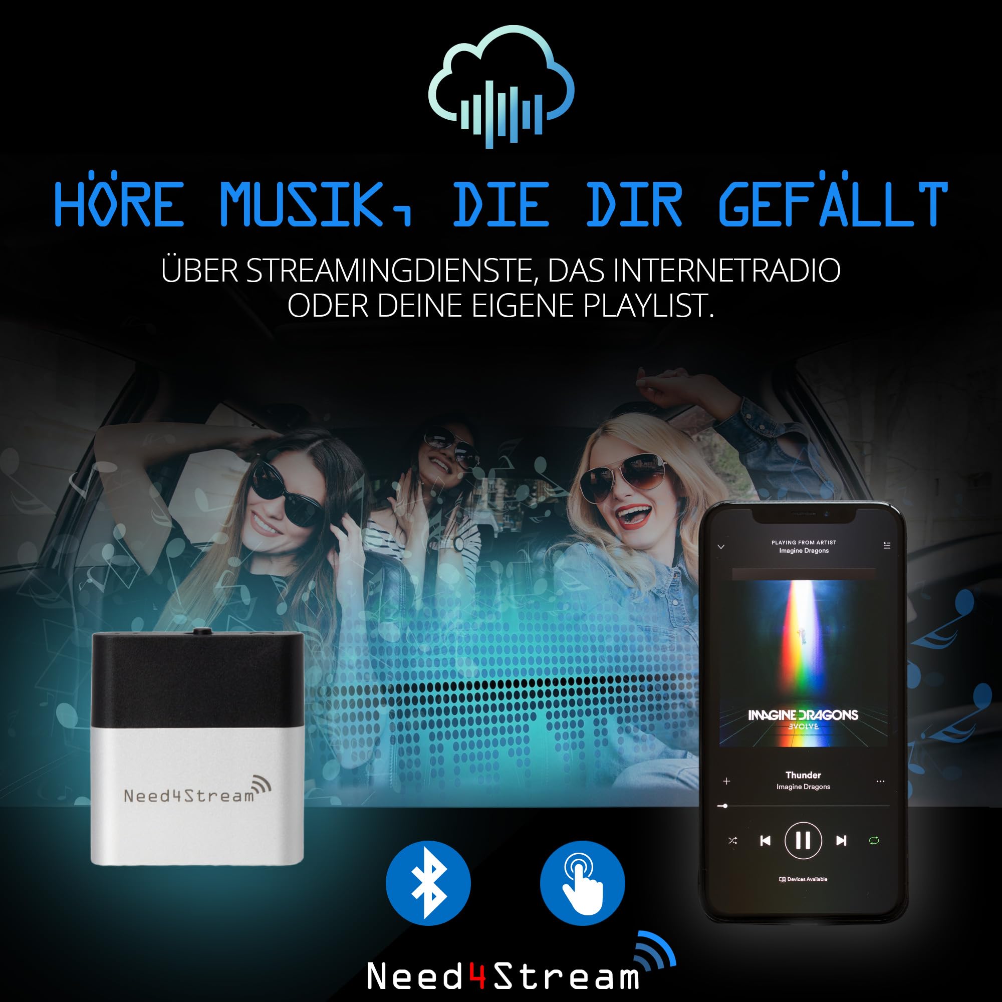 Adaptador Bluetooth con lista de pistas, compatible con Porsche PCM3.0, compatible con iPhone y Android, Plug & Play
