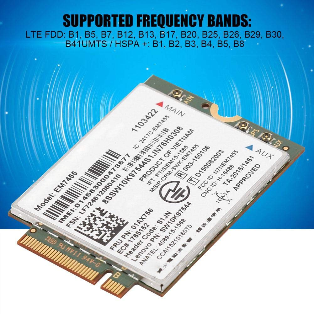 Scheda di rete wireless, scheda di rete notebook 4G LTE modulo ad alto guadagno scheda WiFi per PC adattatore di rete wireless per ThinkPad T460 T460p T460s UMTS/HSDPA/HSPA