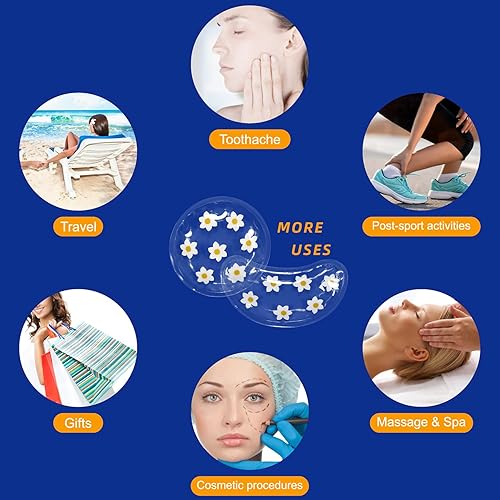 Miniatura 4 de Paquete de hielo de gel reutilizable refrescantes debajo de los ojos y parches, paquete de tratamiento frío caliente para enrojecimiento, alivio del