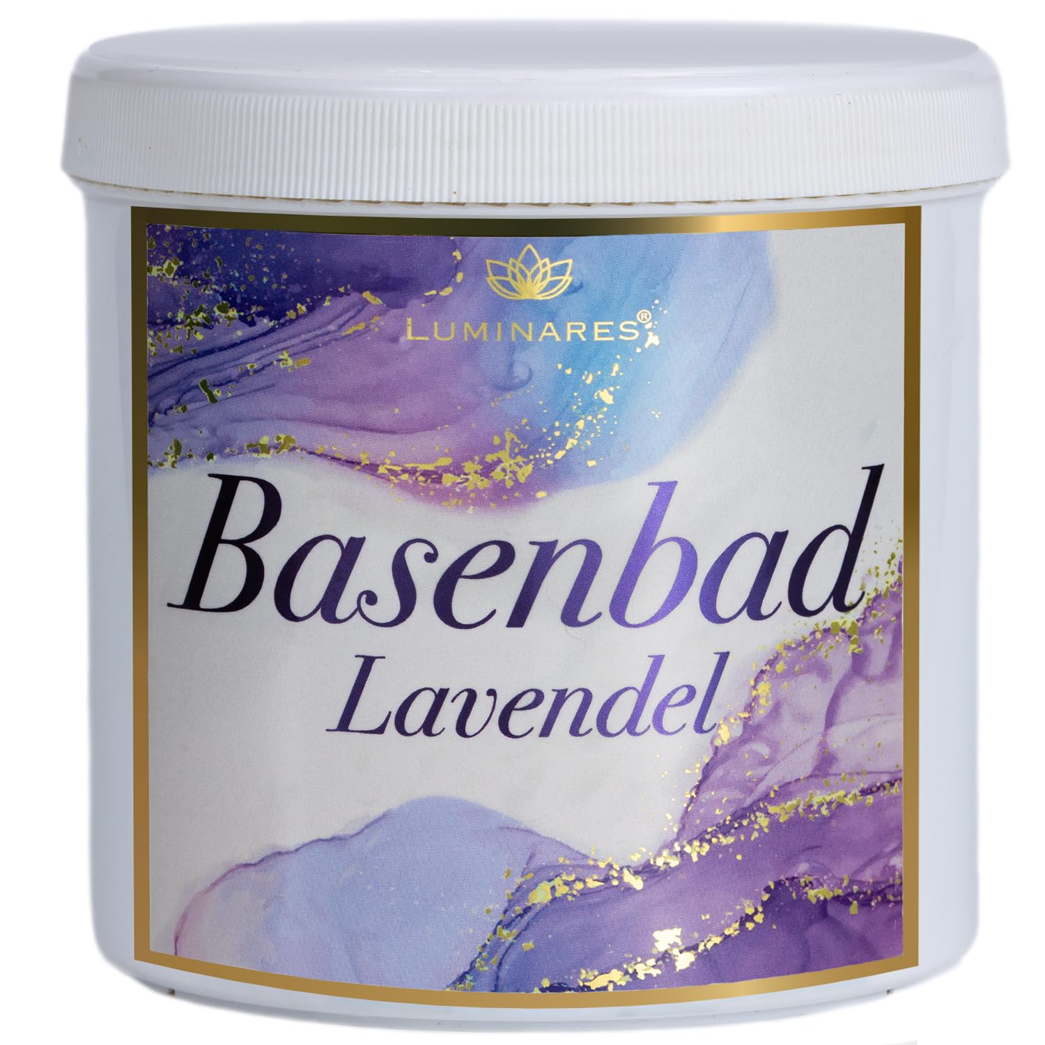 Basenbad Lavendel basisches Badesalz zur Entgiftung und Entsäuerung, Vollbad, Fußbad, Peeling, Geschenkidee 750g Basensalz mit dezentem Lavendel Duft aus ätherischen Ölen