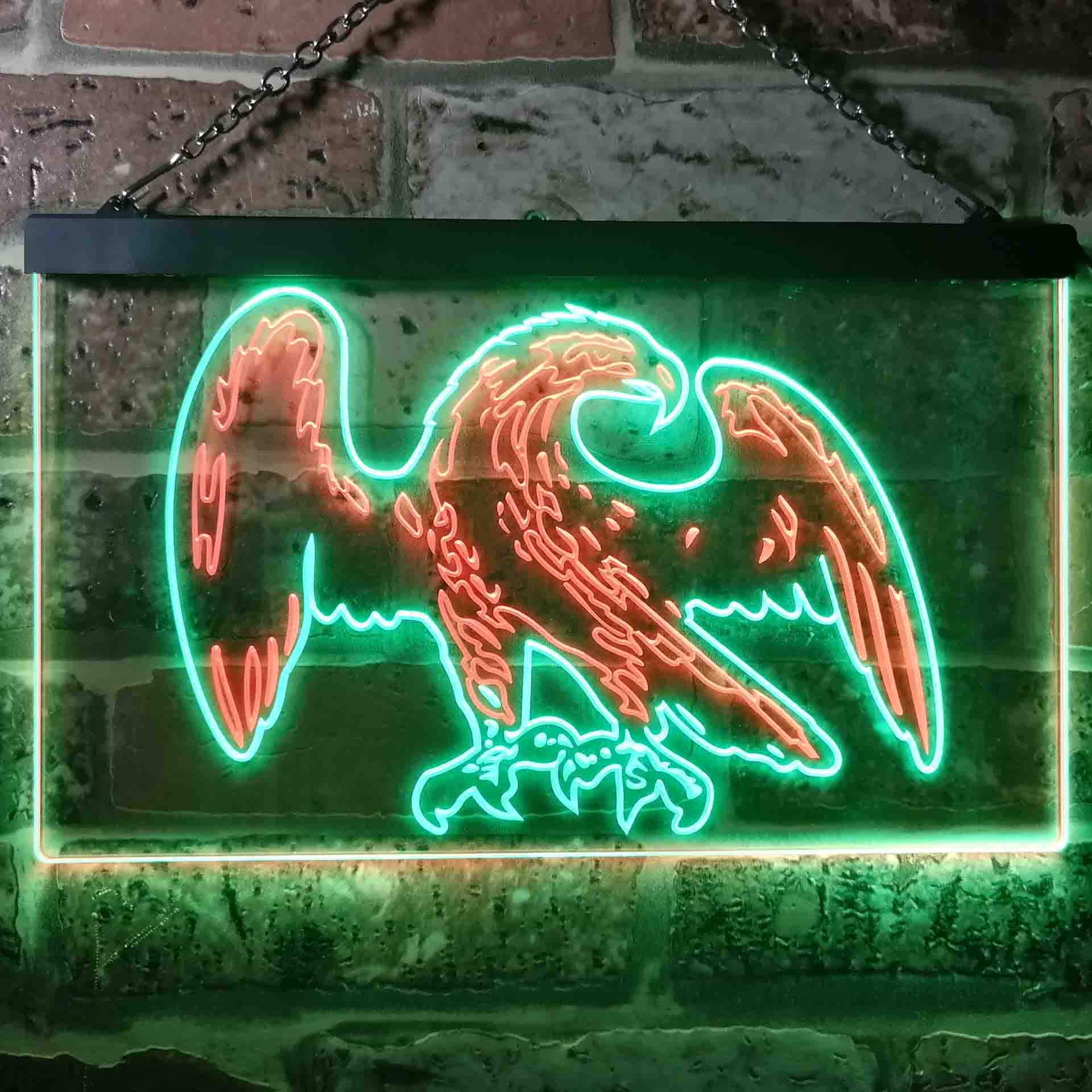 ADVPRO Eagle American Bar Beer Illuminated Dual Color LED Enseigne Lumineuse Neon Sign Vert et Rouge 600 x 400mm st6s64-i0861-gr