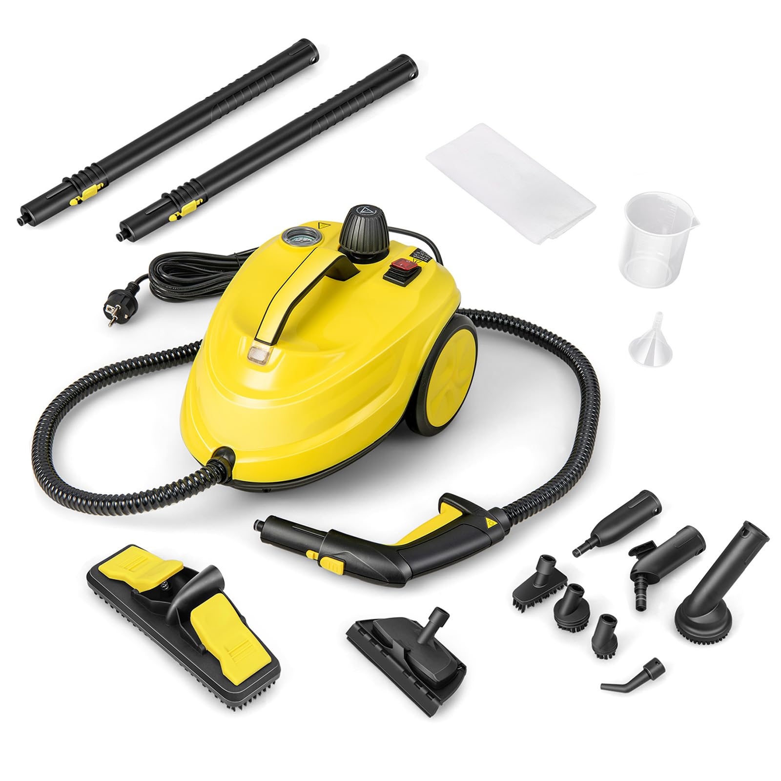 SOARS limpiador a Vapor con 13 Accesorios, Limpiador de Vapor: 5 bar, máx. 160 ℃,Listo en 8 Min, Potente 2000W, Cobertura de Superficie: 108 m², depósito: 1,8 L, Tiempo de Vapor aprox. 30 Min