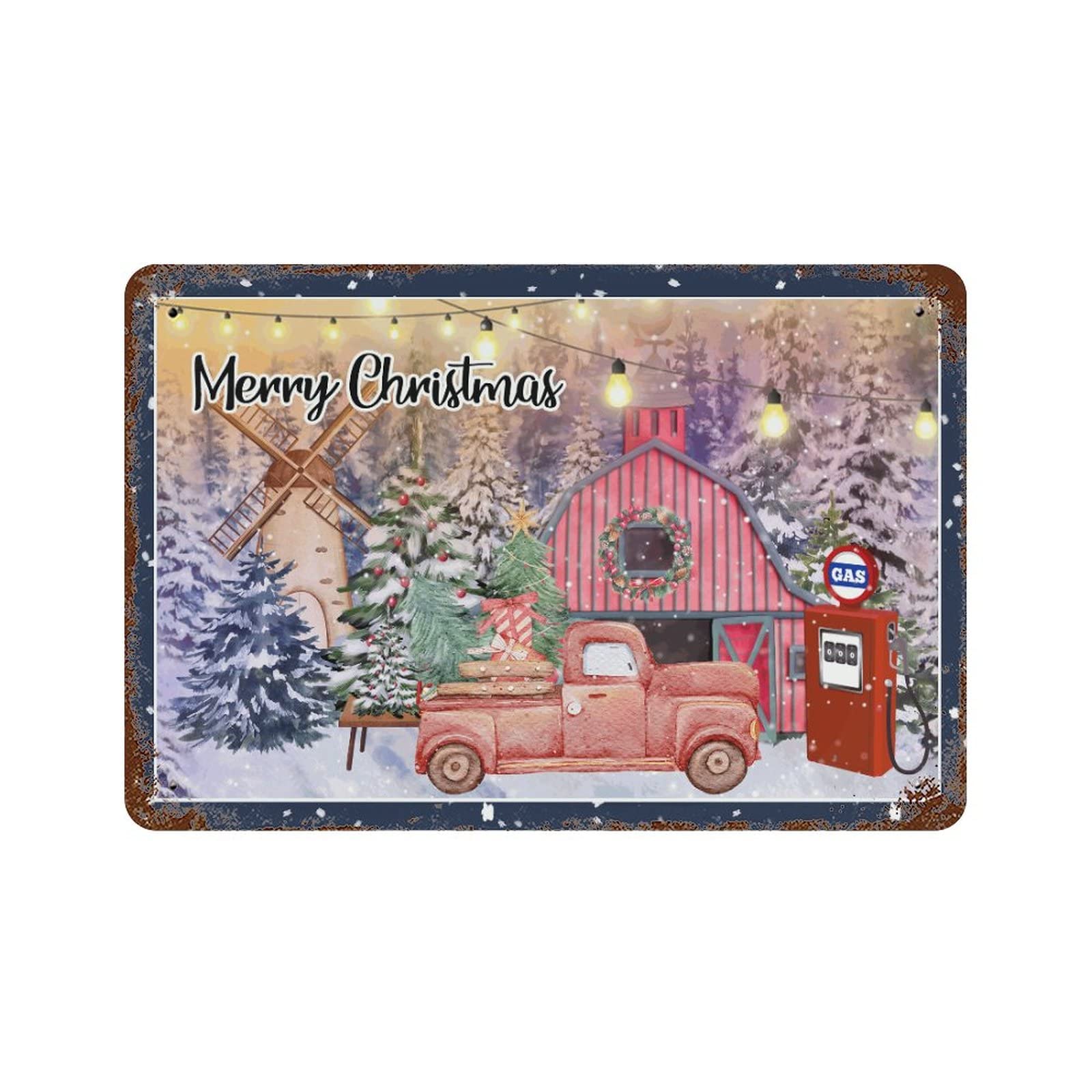 Camion Merry Christmas panneau déco pour sublimer vos toilettes