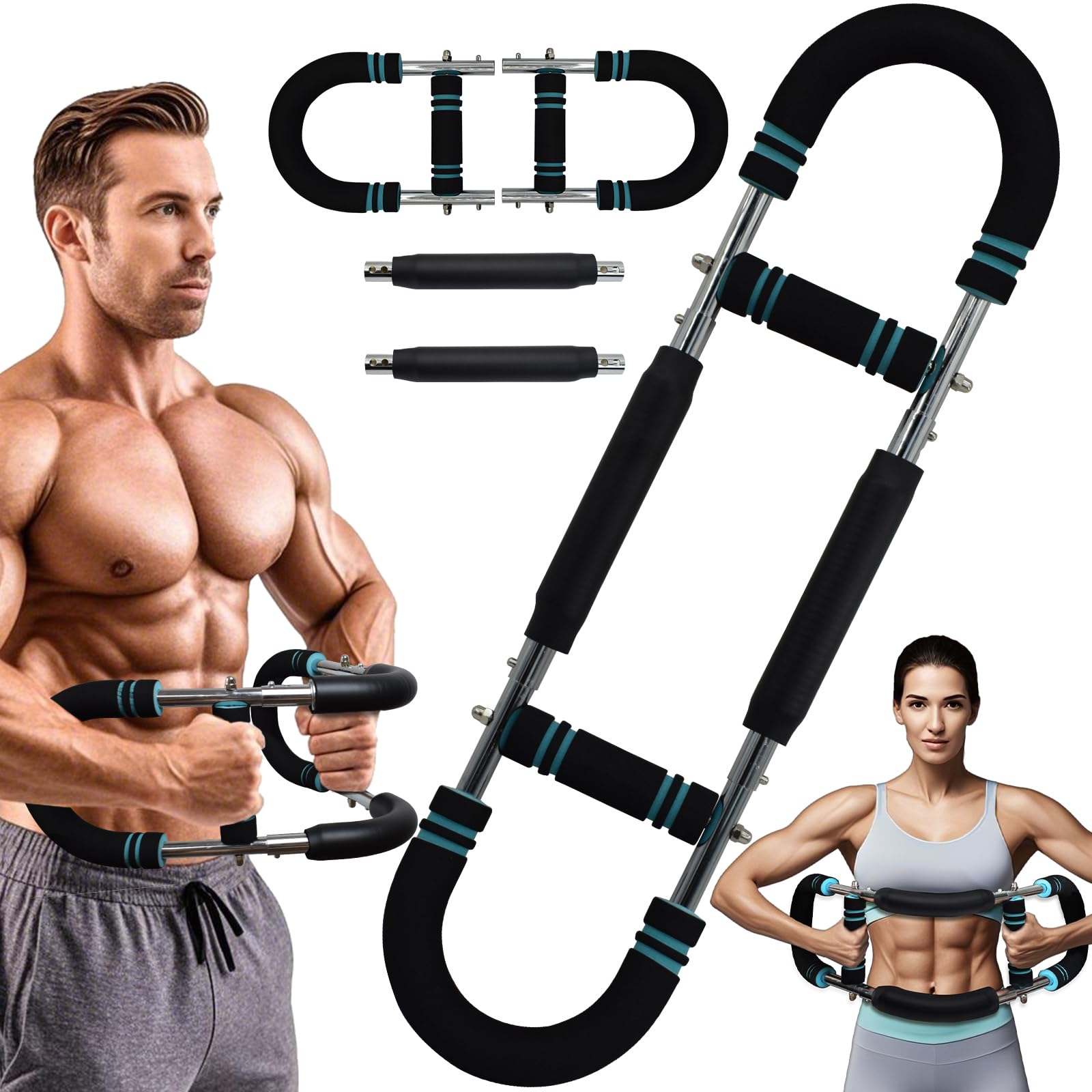 Twister Armtrainer,60–100 Lb Verstellbares Brusttrainingsgerät/Arm- und Handmuskeltrainer,Tragbarer Unterarmtrainer,Abnehmbares Design,Krafttrainingsgerät für zu Hause