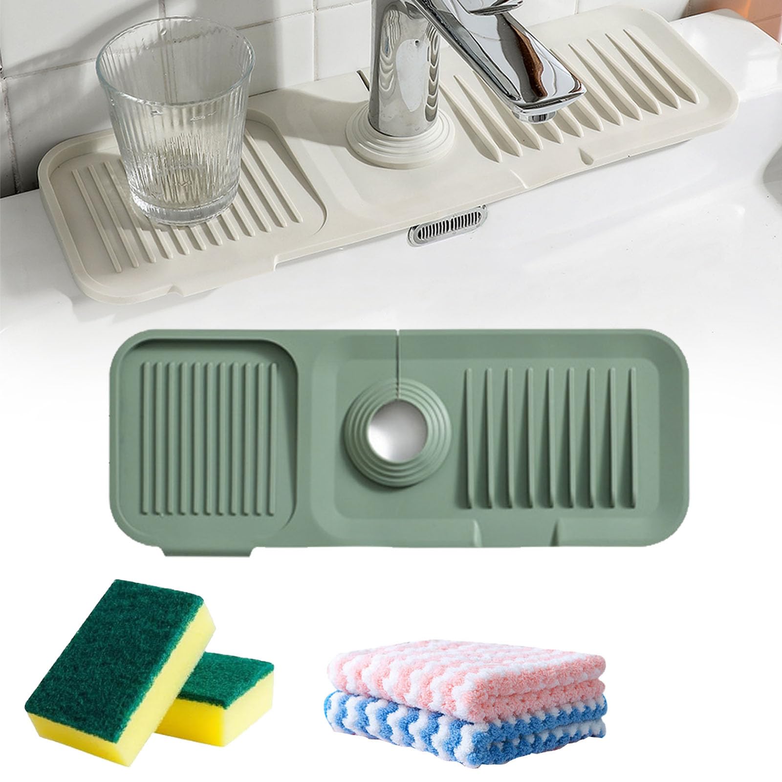 Tappetino drenante in silicone, tappetino drenante in silicone di alta qualità per lavello da cucina, tappetino drenante in silicone per rubinetto della cucina, tappetino in silicone per rubinetto del