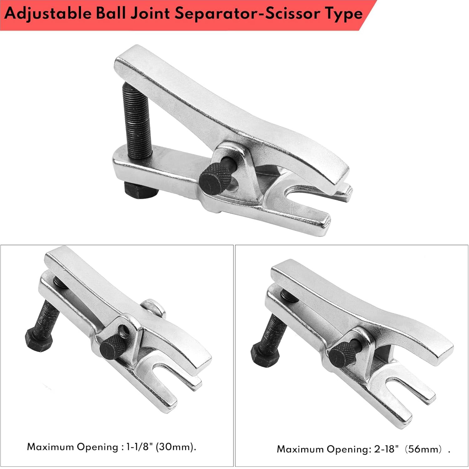 Greluma 3 Pz Set separatore universale per giunti sferici,kit estrattore estremità tirante,strumento rimozione estrattore giunti sferici per manutenzione anteriore sulla maggior parte auto/camion/quad