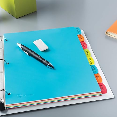 Miniatura 7 de Avery - Separadores de plástico con pestañas grandes para escribir y borrar