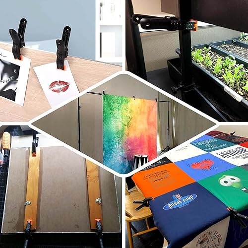 Miniatura 5 de Efavormart - 6 pinzas de muselina para telón de fondo fotográfico de nailon resistente de 4.5 x 2 pulgadas para fijar telón de fondo de banquete de