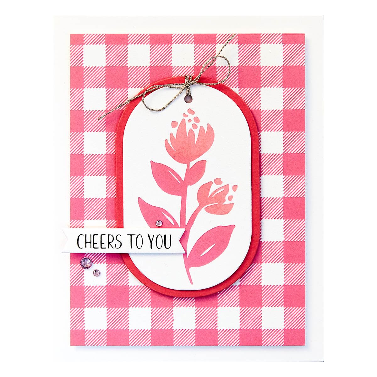 Spellbinders BP-161 Placa de prensa a cuadros Buffalo de la colección Cheers to You