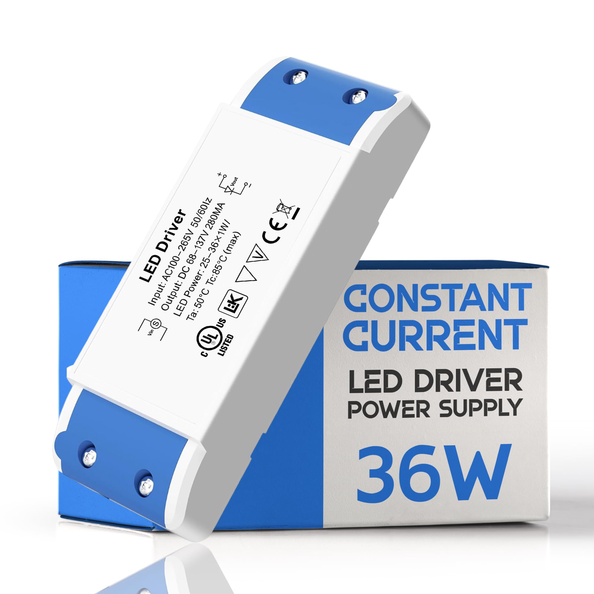 36 Watt LED Power Driver Power Supply Constant Current Driver Transformer UK (Non Waterproof, 36W)