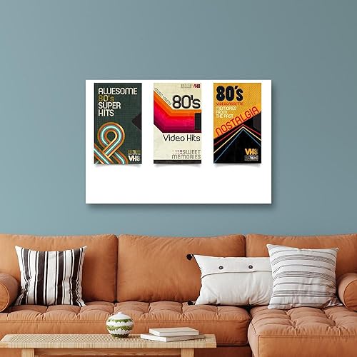 Miniatura 3 de CafePress Canvas Wall Art Abstract Beta Tape Ready to Hang for Living Room, Bedroom or Office