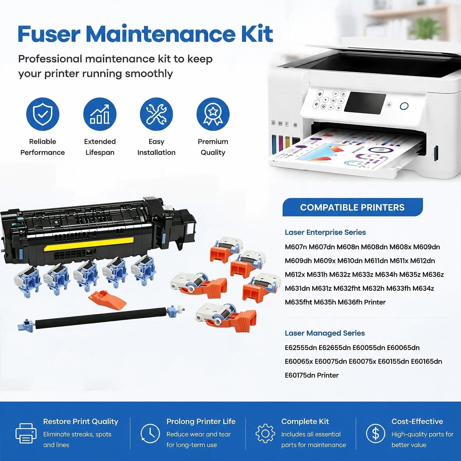 Utilizzo del kit di manutenzione del fusore/fusore | For stampanti serie HP LaserJet M607 M608 M609 M610 M611 M612 M631 M632 M633(A)