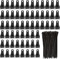 Vista 9 de 17 piezas de clips para lona mejorados de alta resistencia con 100 piezas de bridas de plástico - Abrazaderas de bloqueo para camping, sujetadores