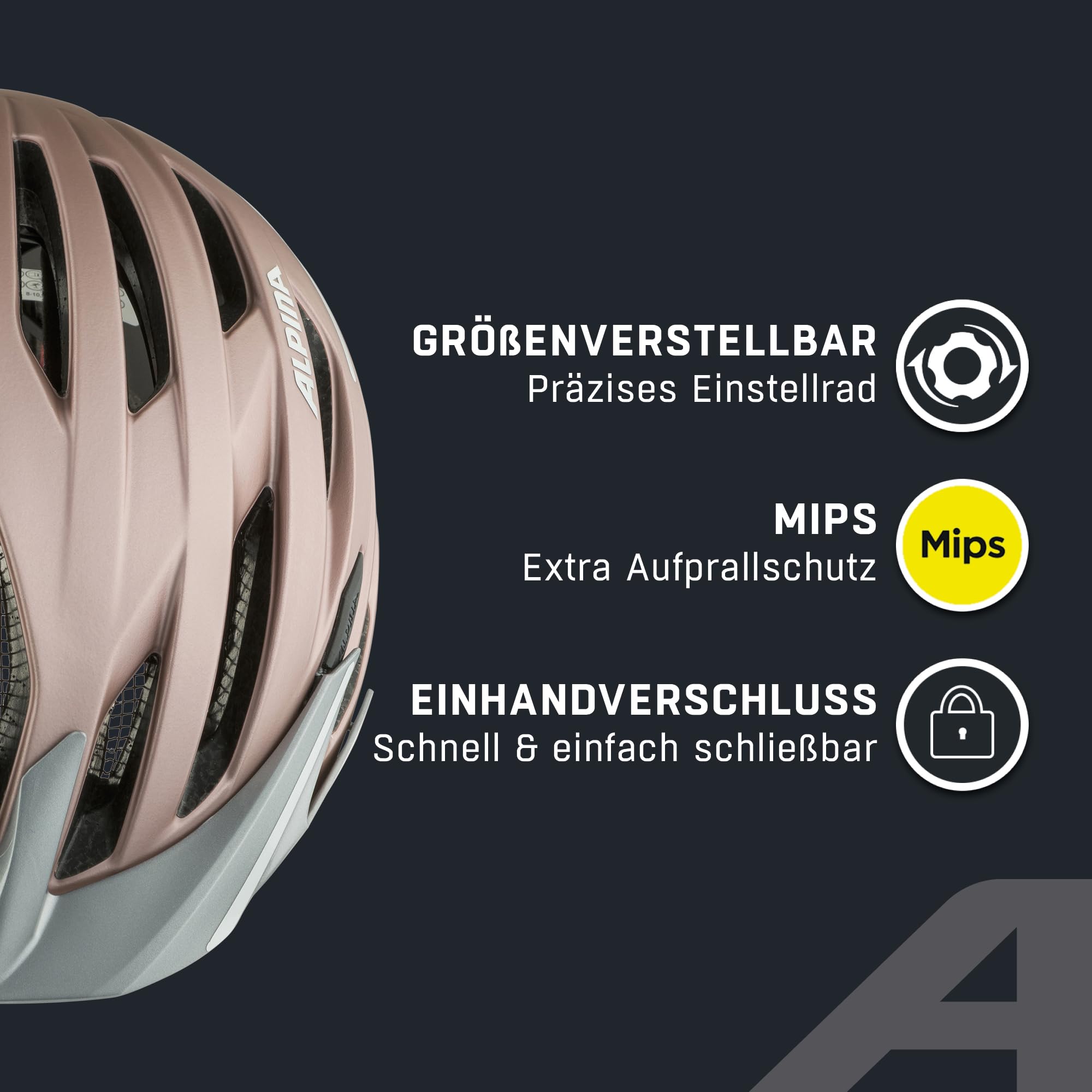 ALPINA GENT MIPS - Casco da ciclismo per adulti - rose matt - 55-59 cm