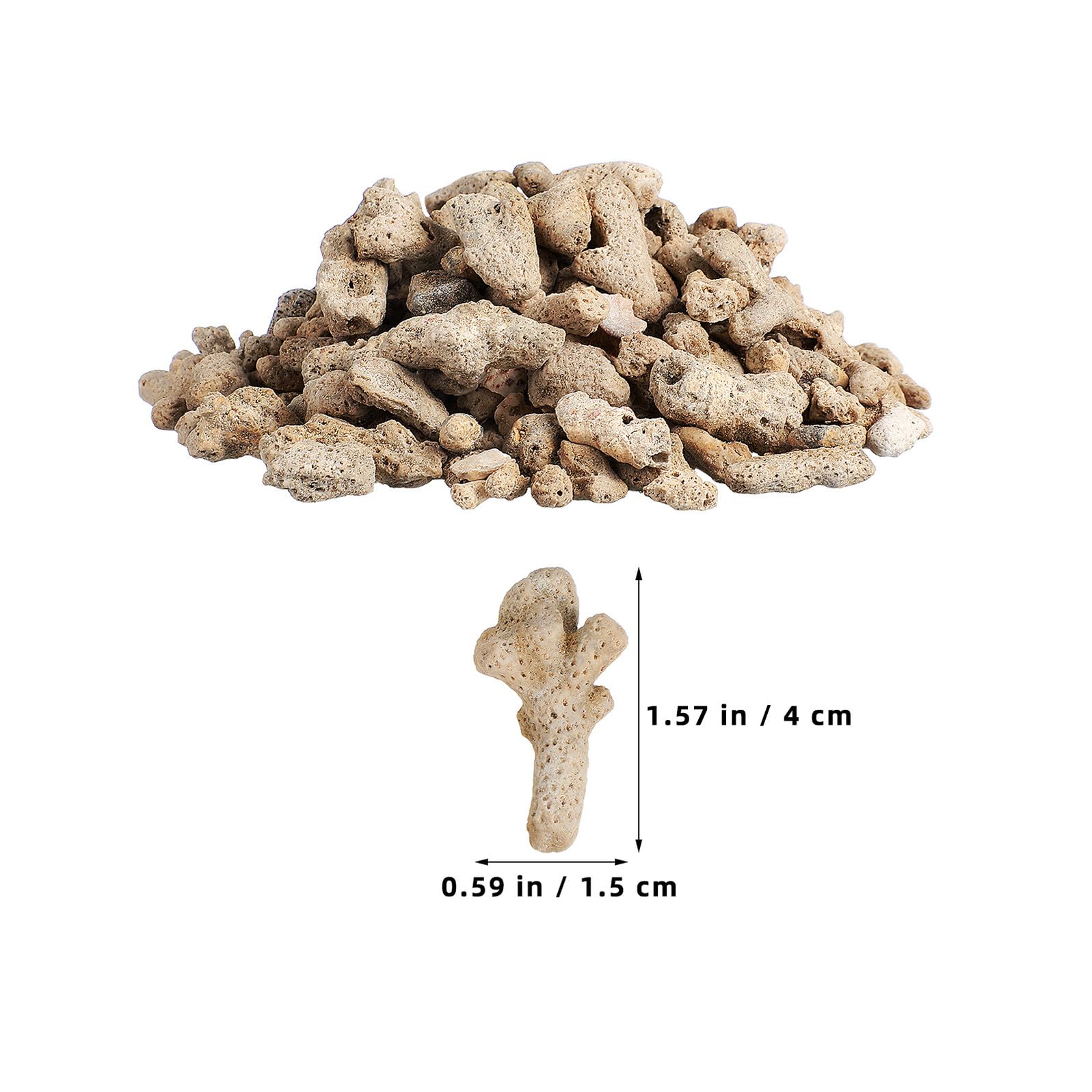 POPETPOP Filtro para Pecera de Coral Natural Triturado 1 Libra Red Negra, Medio Filtrante Reutilizable para Acuarios y Estanques, Material de Filtración Ecológico para Agua Dulce