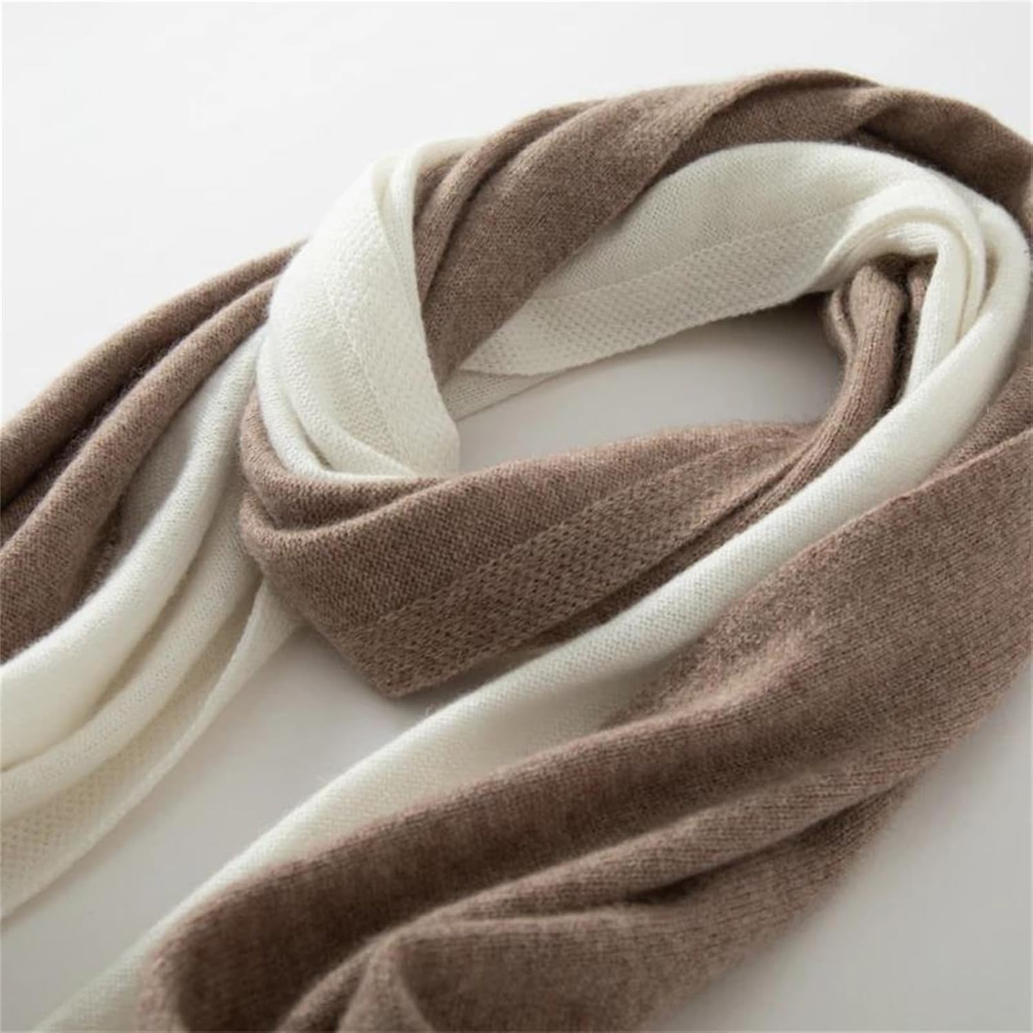 Women's Large Patchwork Design Cashmere Scarf Soft Warm Knitted Shawl For Cold Weather Outfits