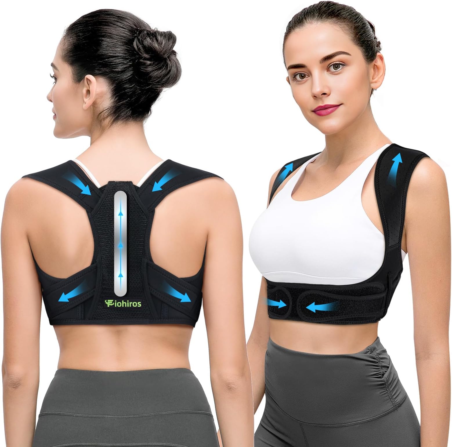 Posture Corrector for Men and Women, Back Brace Support for Hunchback, Adjustable Upper Back Straightener Belt, Providing Pain Relief from Back, Shoulder, Neck, Scoliosis S/M
