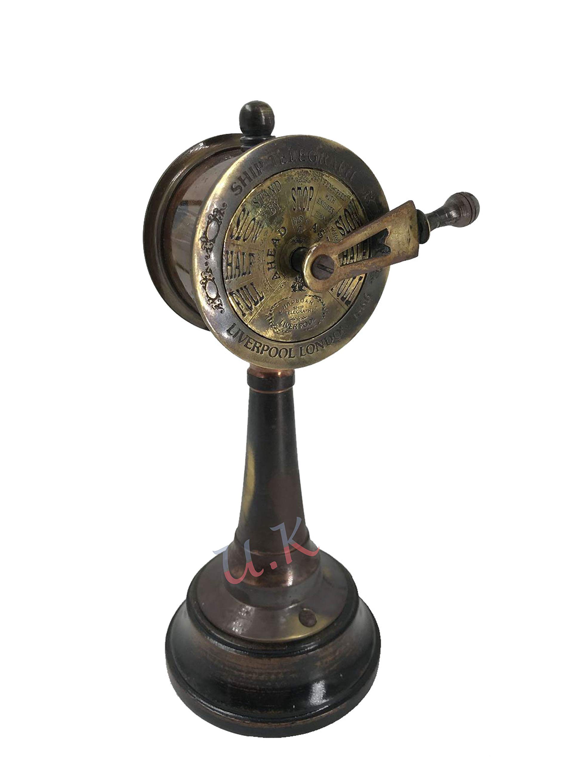 U.K MART Nautical 7" Brass Antique Brass Telegraph - Nautical Decor