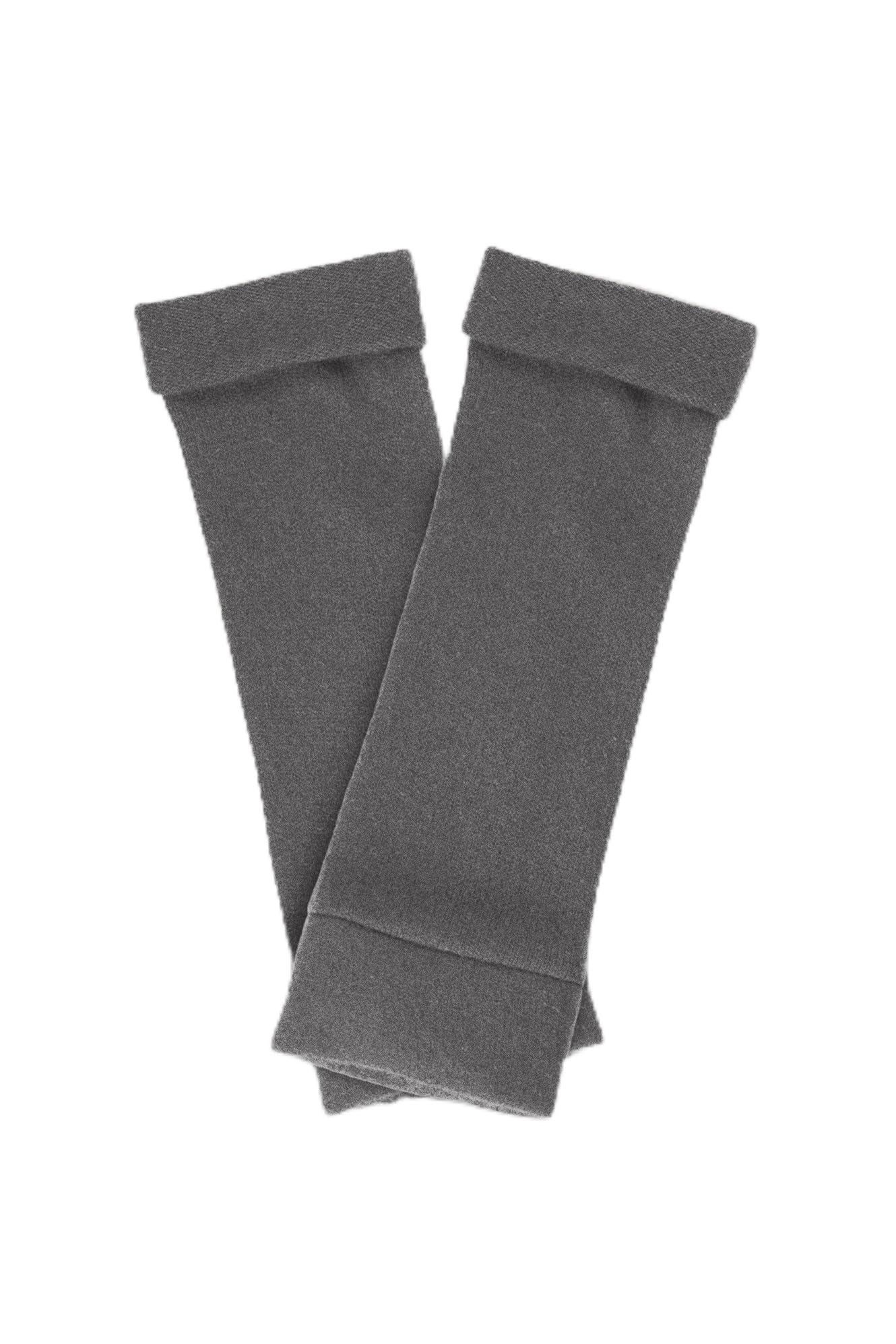 Turtle Doves 100% Recycled Cashmere Fingerless Gloves Charcoal