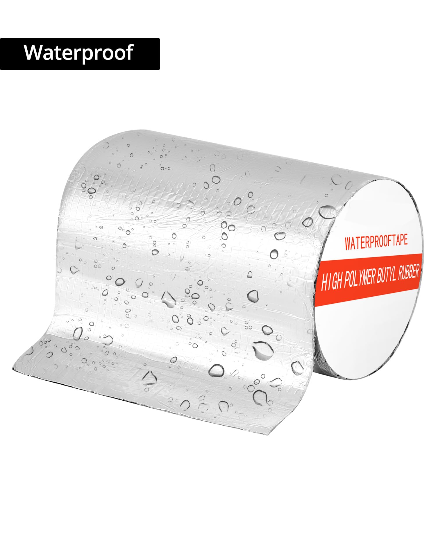 QWORK® 200 mm x 5 m waterdichte afdichtingstape, butyltape voor het repareren van waterleidingen, daken, dakgoten, zonneschermen en meer (1,5 mm dik