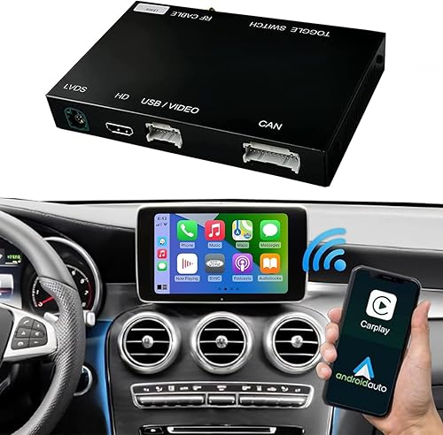 Road Top Kit de reequipamiento inalámbrico Carplay Decodificador para Mercedes Benz NTG5.0 Clase C W205 GLC 2015-2018 año coche, soporte inalámbrico
