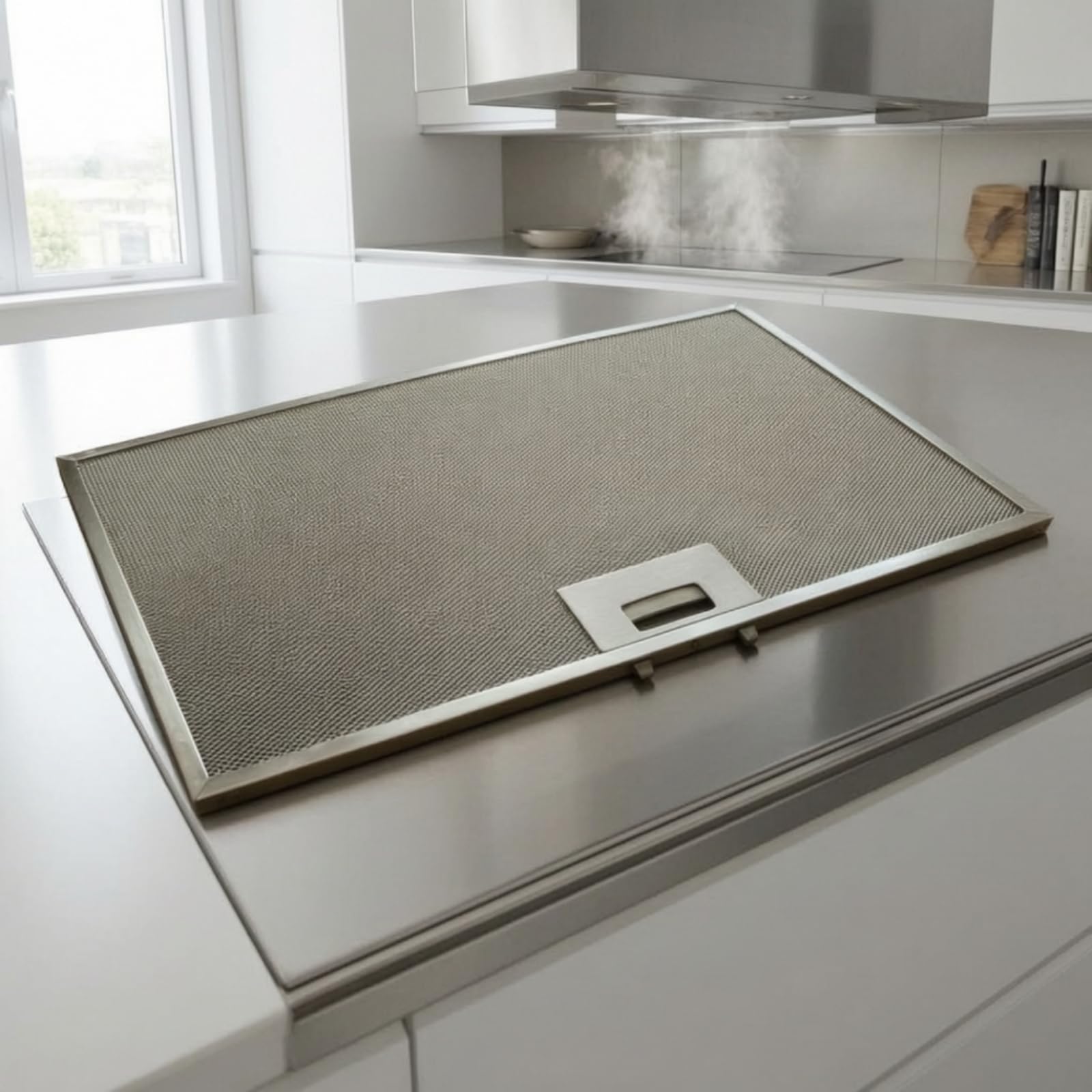 Amagogo Filtro Cappa Cucina Sostituzione 142.2240.02 Rete Griglia Pannello Cartuccia con Telaio in Alluminio Anti-deformazione E Aggancio Pratico Adatto per