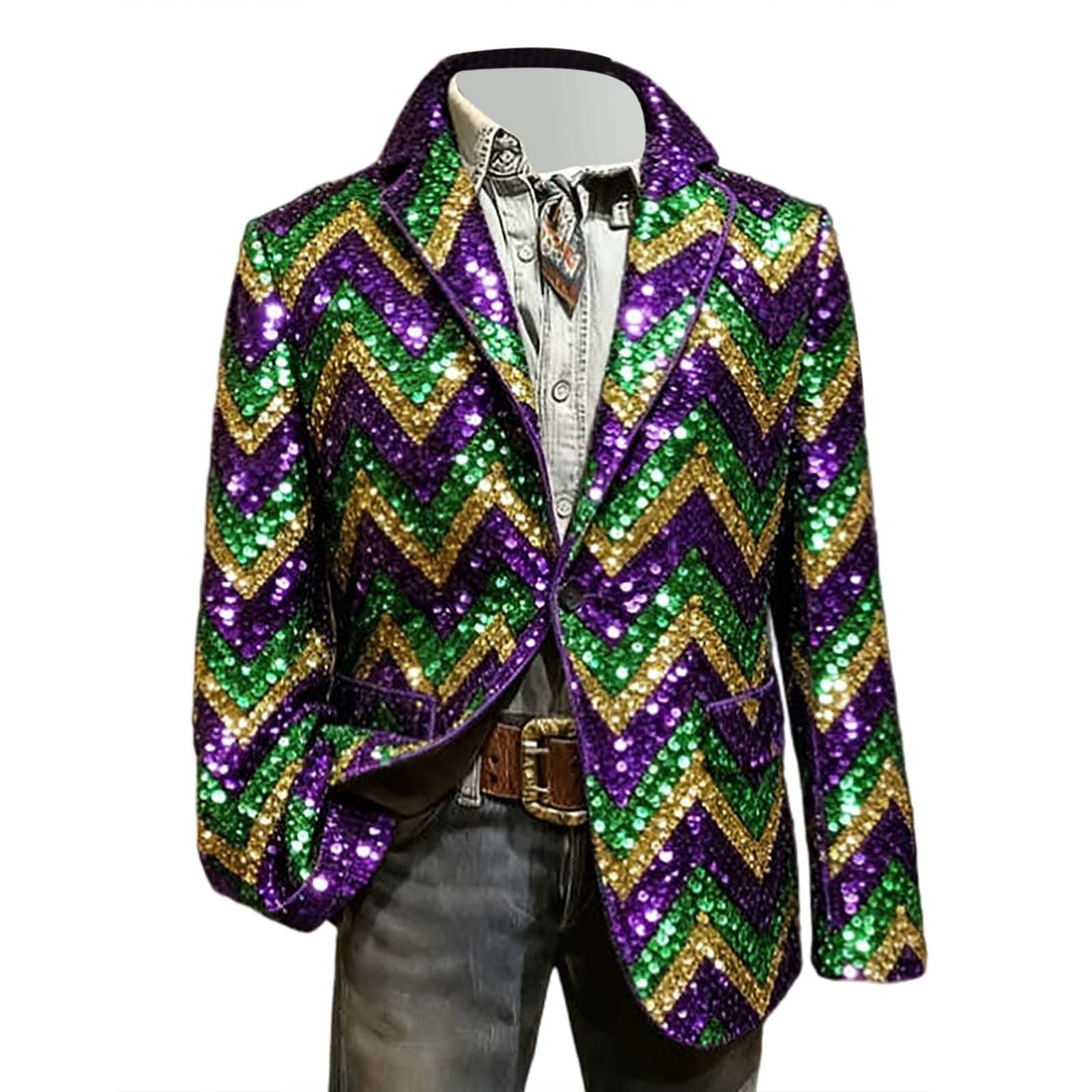 Generisch Elegante giacca casual da uomo alla moda con motivo Carnevale per uomini attenti allo stile, design casual