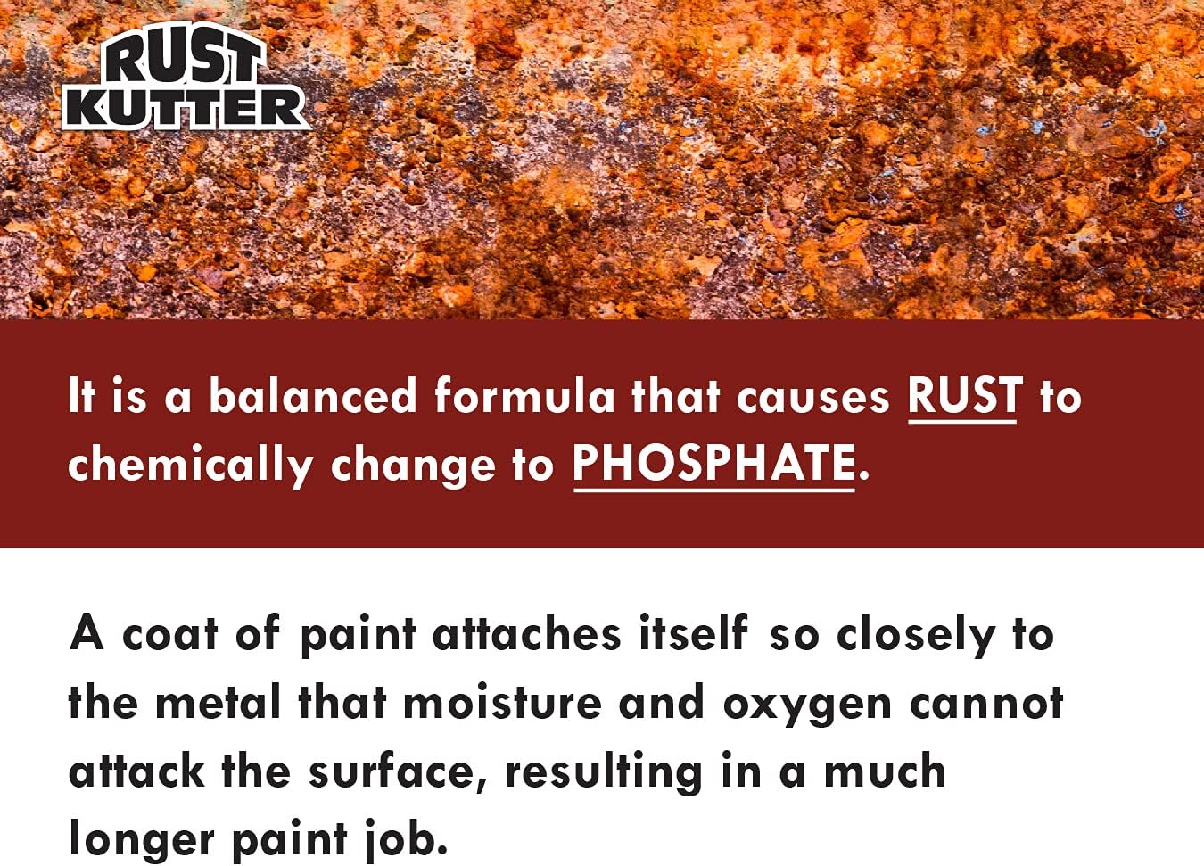 Rust Kutter- Gallon - Stops Rust and Converts Rust Spots to Leave a Primed Surface Ready to Paint, Professional Rust Repair Manufactured in USA