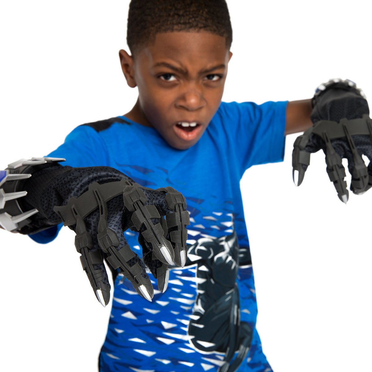Black Panther Glove Set with Battle Sounds, Black, M Toys
