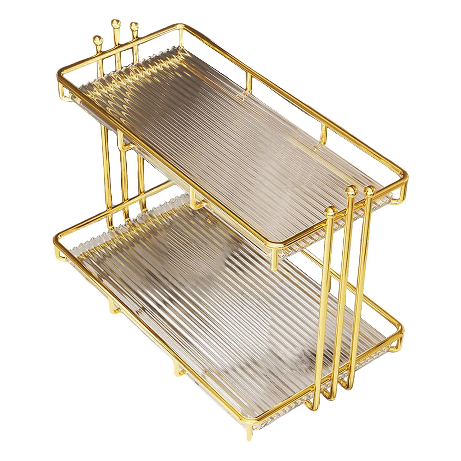 Bandeja de tocador de baño, estantes de almacenamiento para condimentos de cocina, oficina en casa, L