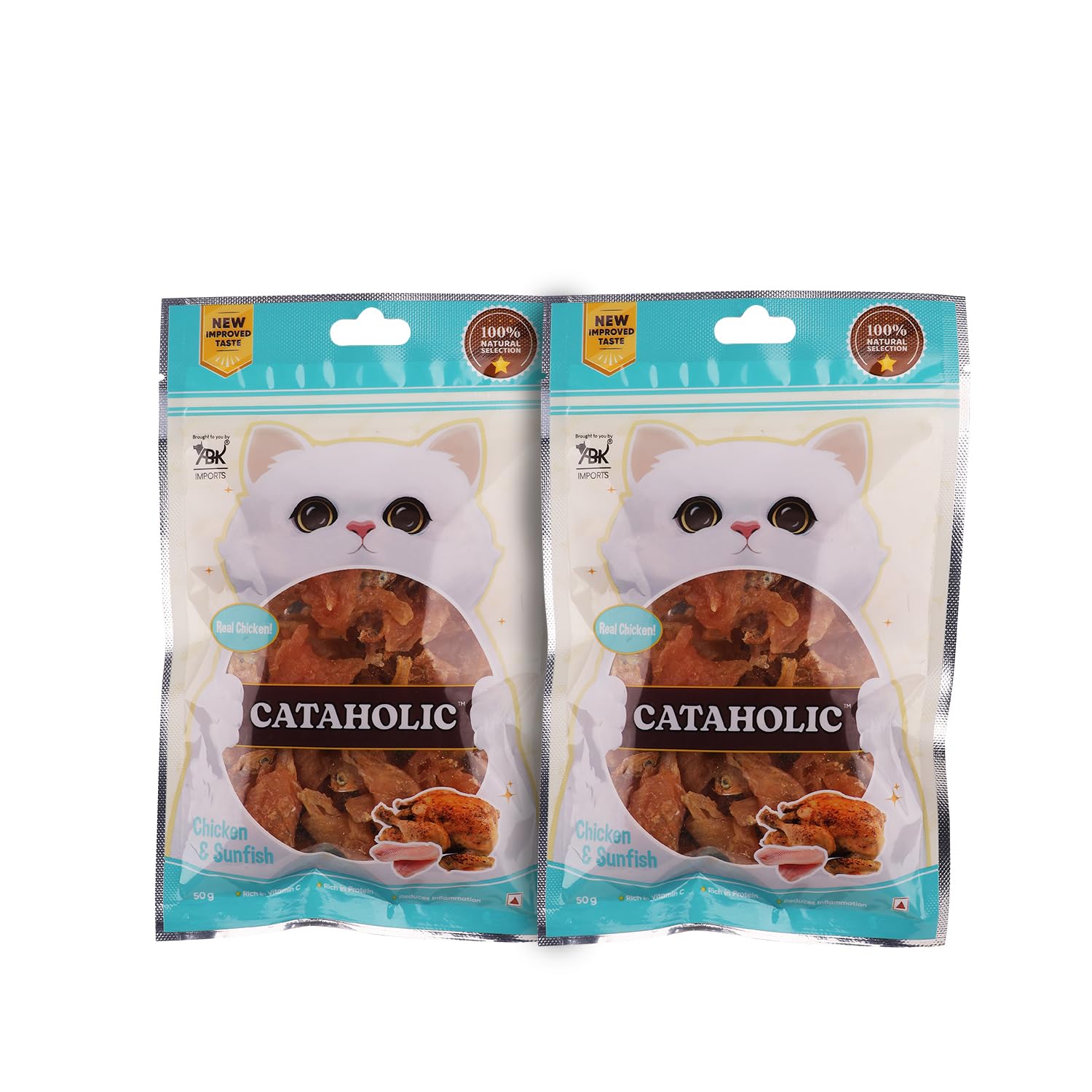 Cataholic Soft Chicken and Sunfish Spiral Treats for Cats and Kittens, Nutritional, Easily Digestible and Healthy Snacks for Training and Rewards, 50 gm Each (Pack of 2) (B0DFMKDLD1) Amazon Price History, Amazon Price Tracker