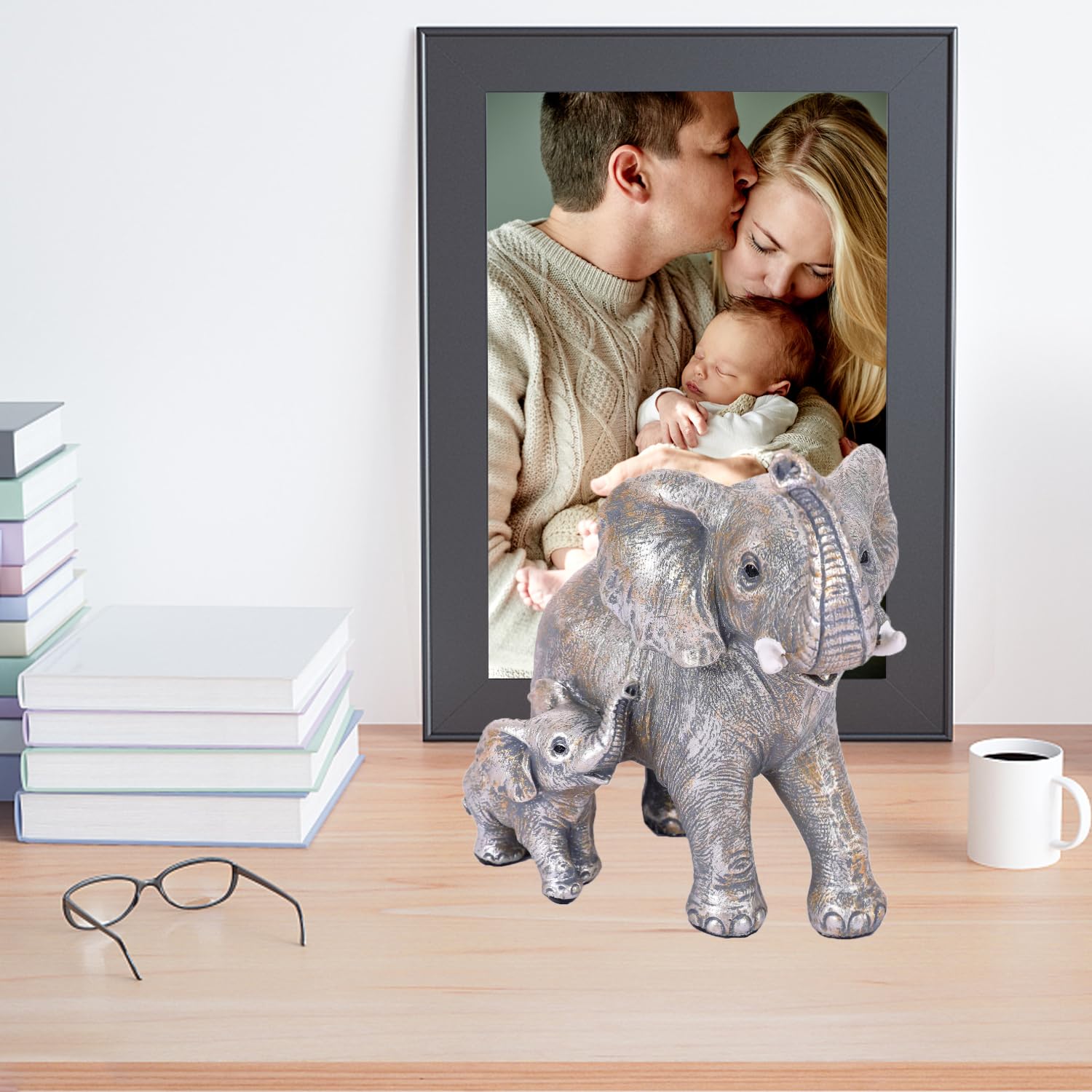 Irayin Elephant Decoration, Elephant Ornaments, Elephant Gifts for Women Mom Gift, Decoration for Living Room Office - Image 3