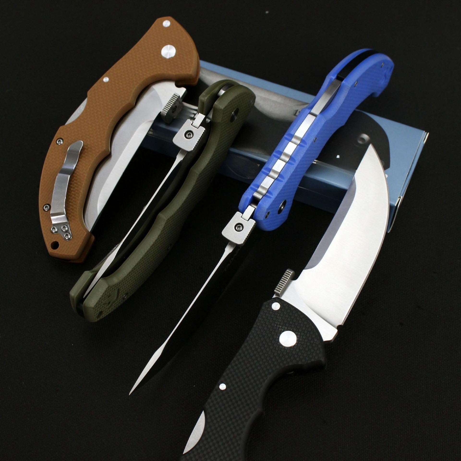 Generisch Klappmesser Edelstahl G10 Griff Kompakte Bauweise，Schwarz