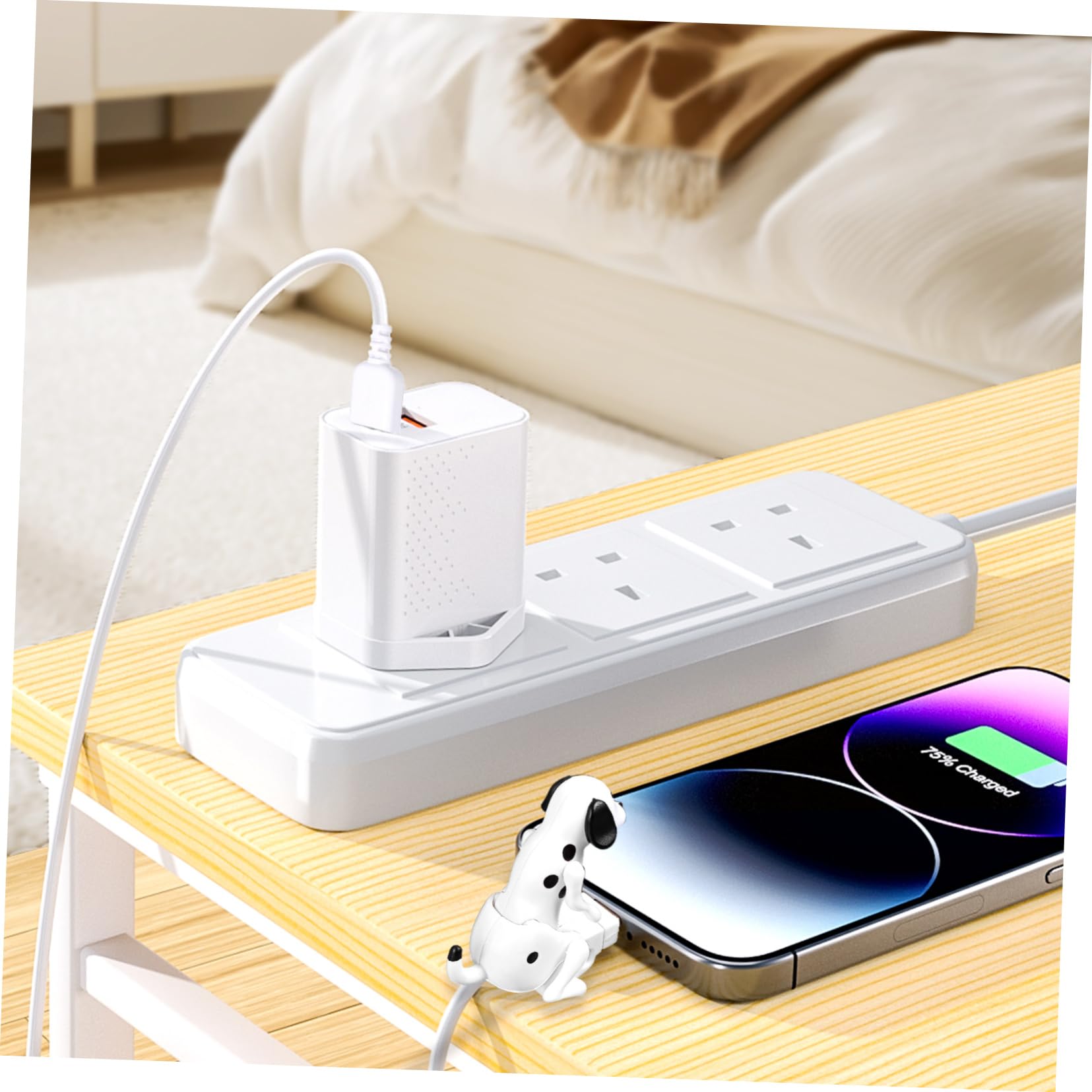 Gadpiparty 5piezas Cargador Type-c Divertido Diseño De Perro Movible Cable De Carga Rápida y Duradero Para Dispositivos Usb Accesorio Creativo y Práctico Para